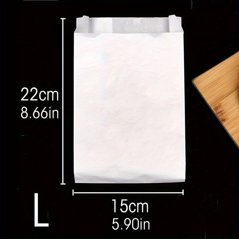 50pcs Disposable Food Packaging Bag Bread Fried Chicken French Fries Paper Bag
