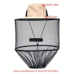 Mosquito Hat with Hidden Net Mesh Insect Protection