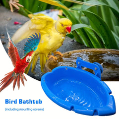 Bird Feeding Water Bath Hanging Bowl Birdbath Toy