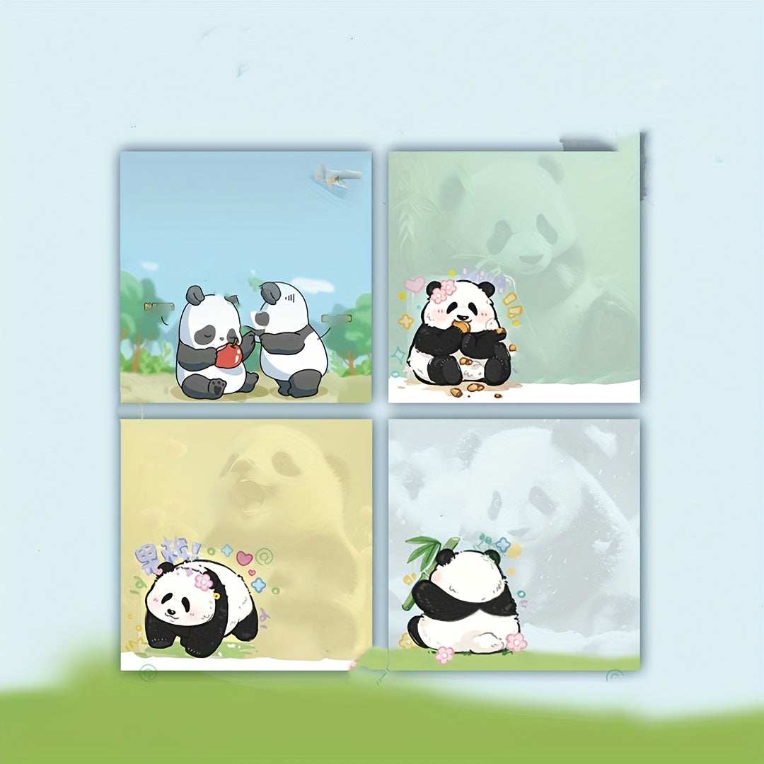 Panda Flower Memo Book With High Beauty Lai Decorations