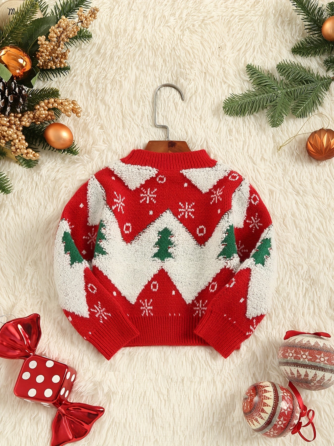 Christmas Kids Knitted Pullover Sweater Top