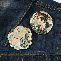 European American Cartoon Metal Brooch Backpack Clothes Accessories Gift