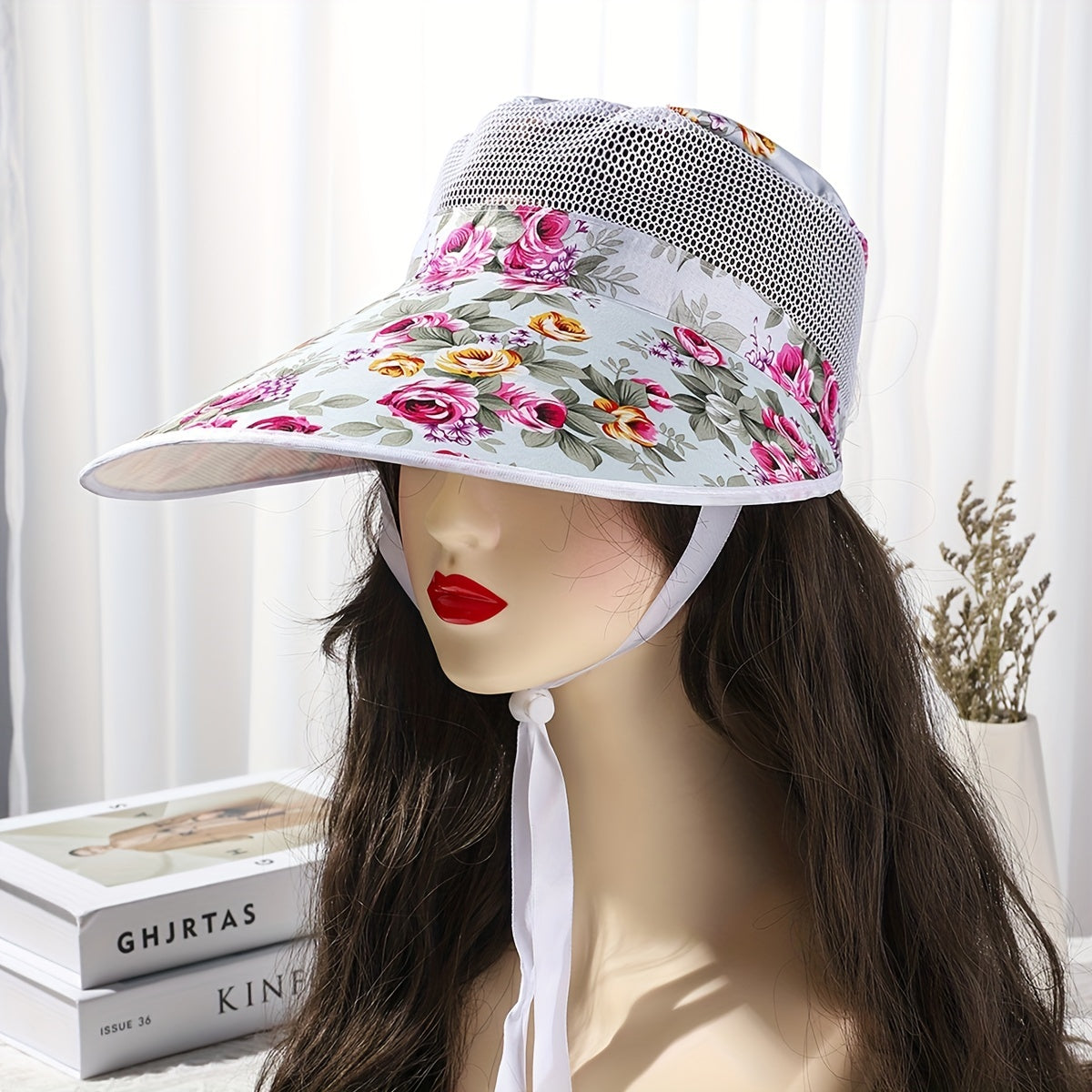 Floral Mesh Sun Hat UV Protection Baseball Cap