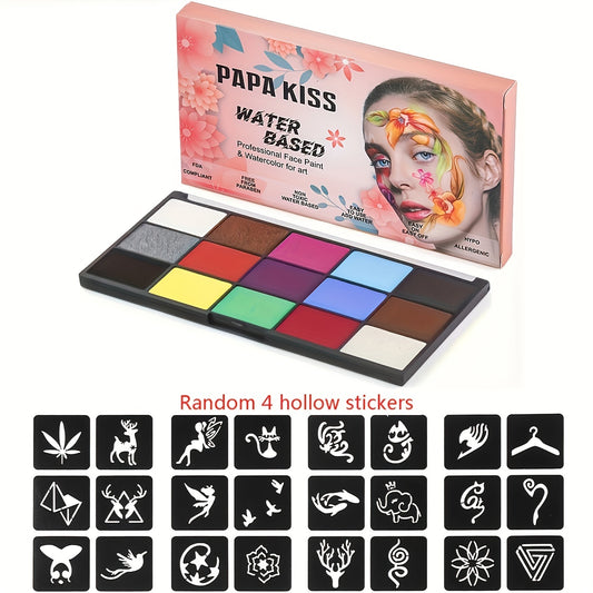 Skin-Friendly Face Paint Kit for Halloween Makeup