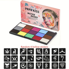 Skin-Friendly Face Paint Kit for Halloween Makeup