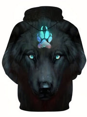 Men's 3D Animal Print Hoodie Breathable Hooded Sweatshirt