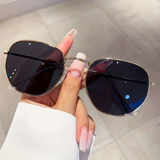 Geometric Metal Sunglasses UV400 Sun Shades for Travel