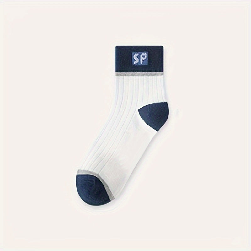 5 Pairs Letter Print Socks Sports Stockings