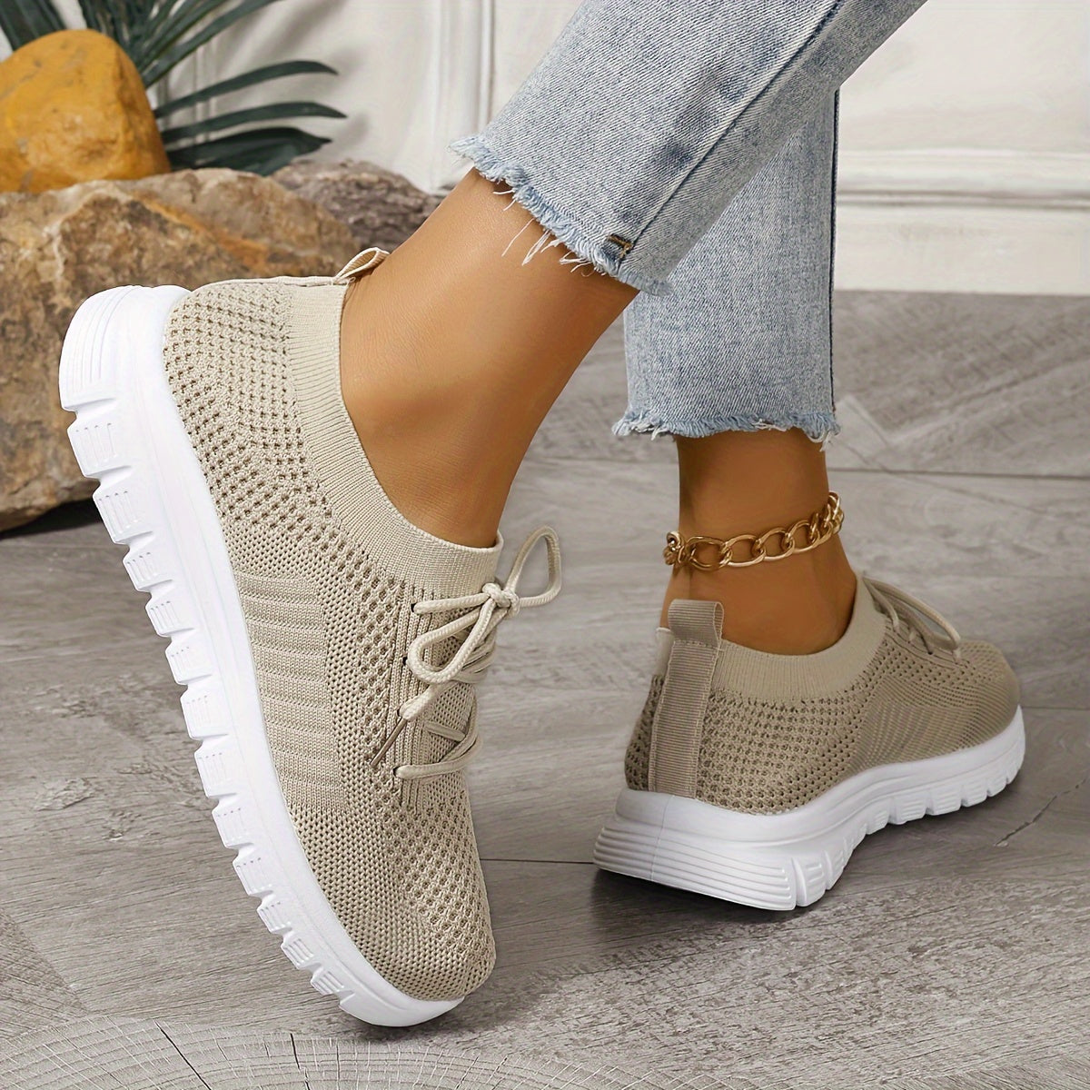 Women's Mesh Breathable Running Shoes Soft Comfortable Non Slip Outdoor Sneakers