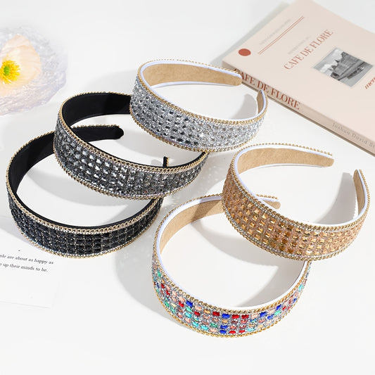 Wide Brimmed Rhinestone Headband Head Hoop Women Hair Accessories