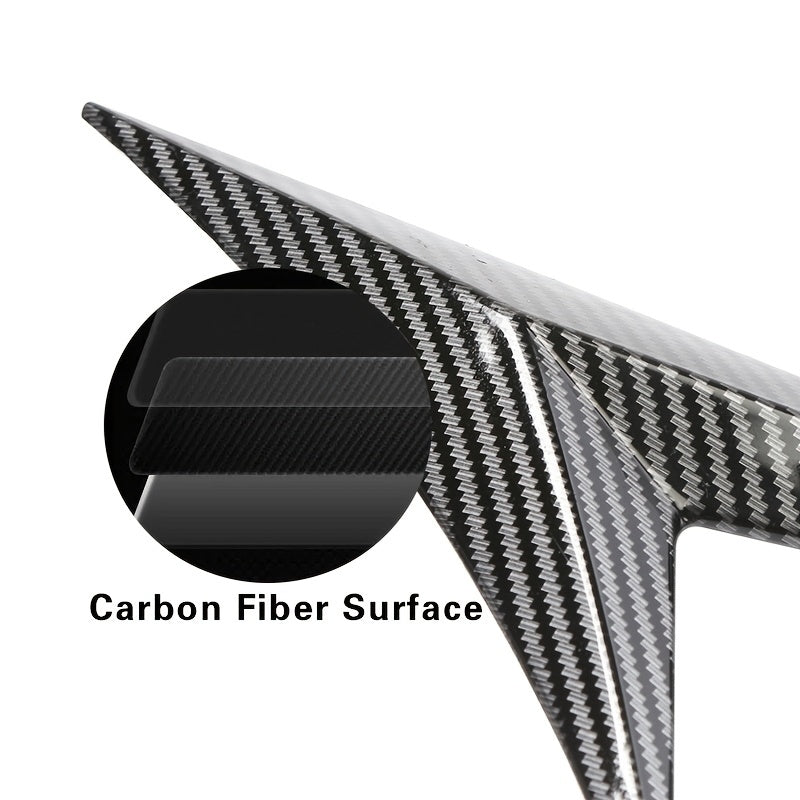 2pcs Carbon Fiber Pattern Shark Fin Spoiler Wings for Car Styling