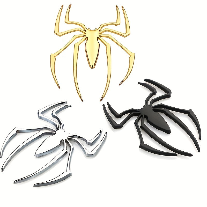 Spider Car Metal Sticker 3D Stereo Body Side Tail Motorcycle Flower
