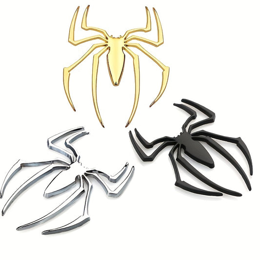 Spider Car Metal Sticker 3D Stereo Body Side Tail Motorcycle Flower