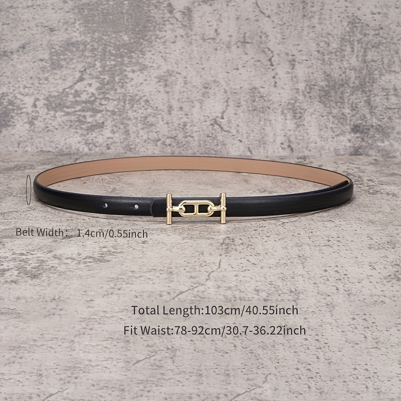 Women's Leather Thin Belt Casual Decorative Waistband