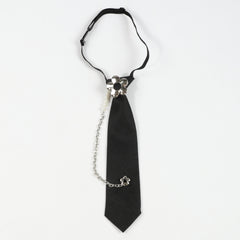 Adjustable Tie Flower Tassel Pearl String Neck Tie for Party Evening