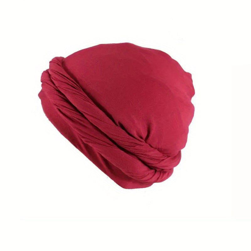 Men's Double Layer Breathable Braided Turban Headscarf Hat