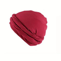 Men's Double Layer Breathable Braided Turban Headscarf Hat
