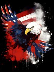 Eagle Print Men's Graphic T-shirt for Summer