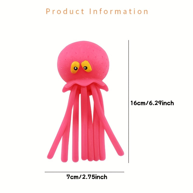 6pcs Octopus Squeeze Toys Splash Water Fun Bathroom Toys Reusable