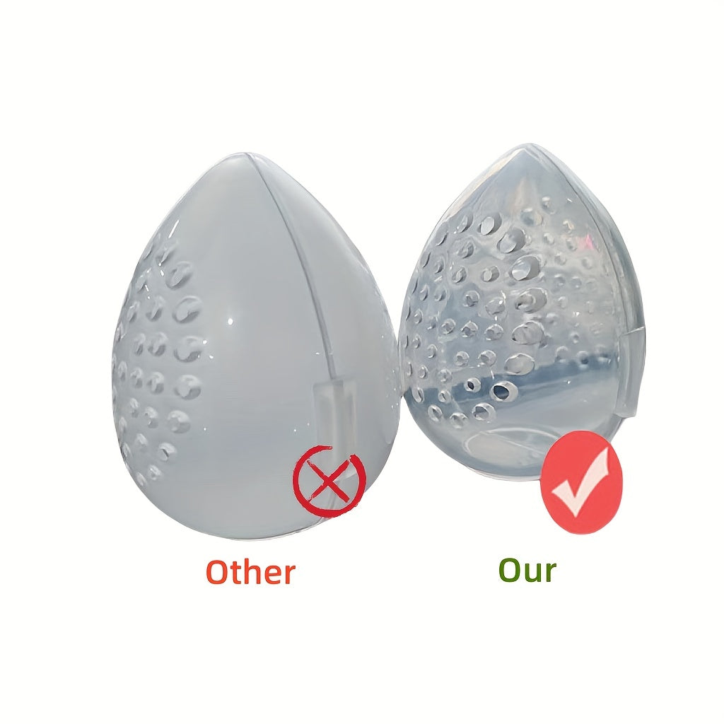 4pcs Makeup Sponge Case Protective Container Cosmetic Egg Storage Cases