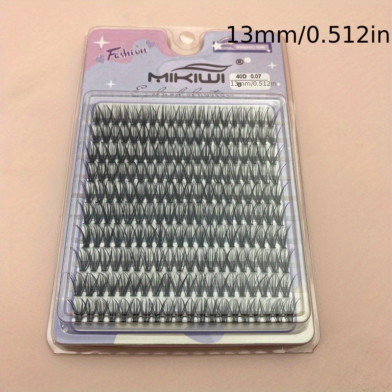 200Pcs 40D 12-16mm D Curl Cluster Lashes Soft&Natural False Eyelashes