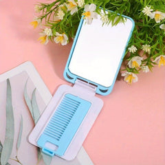 Mini Hair Brush With Mirror Folding Pocket Hair Brush Mini Comb