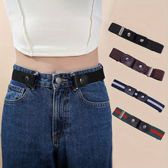 Adjustable Elastic Waist Belt with Buckle for Comfortable Fit
