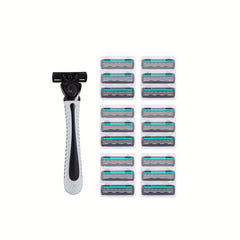 Men's Disposable Shaving Razor Blade Set 1 Holder & 19 Blades