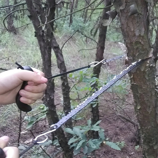 Pocket Survival Chainsaw Manual Rope Saw for Wood Cutting Outdoor Hiking Camping