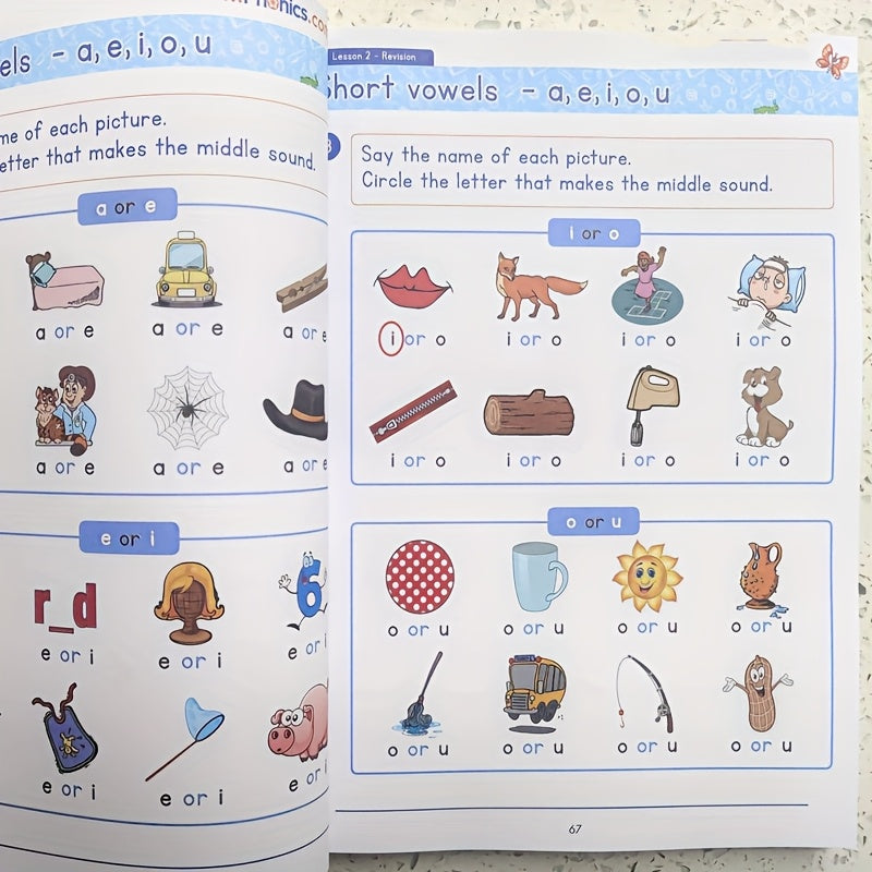 English Phonics Learning Workbook - Language Arts Skills Workbook