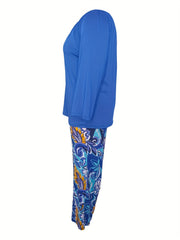  One Shoulder Top & Floral Wide Leg Pants Set