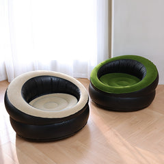 Outdoor Lazy Inflatable Sofa Easy To Store Flocking Inflatable Stool