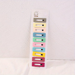 10pcs Square Hair Clip Summer Side Clips for Baby Girls