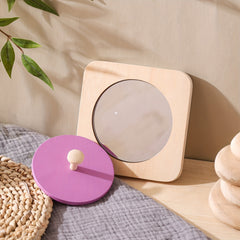 Wooden Geometric Shape Sorting Puzzle Board Purple