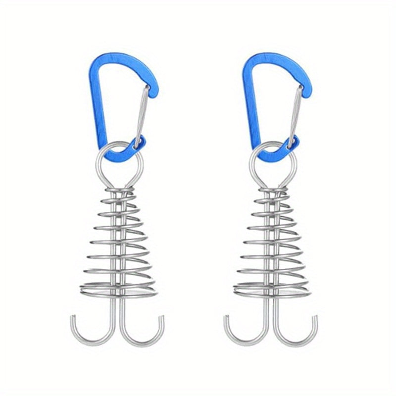 2pcs Adjustable Aluminum Tent Stakes with Spring Buckle