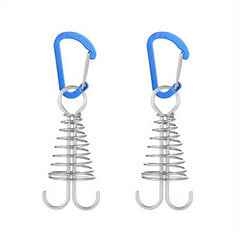 2pcs Adjustable Aluminum Tent Stakes with Spring Buckle
