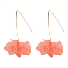 Exaggerated Flower Boho Dangle Earrings Resin Jewelry Female Gift