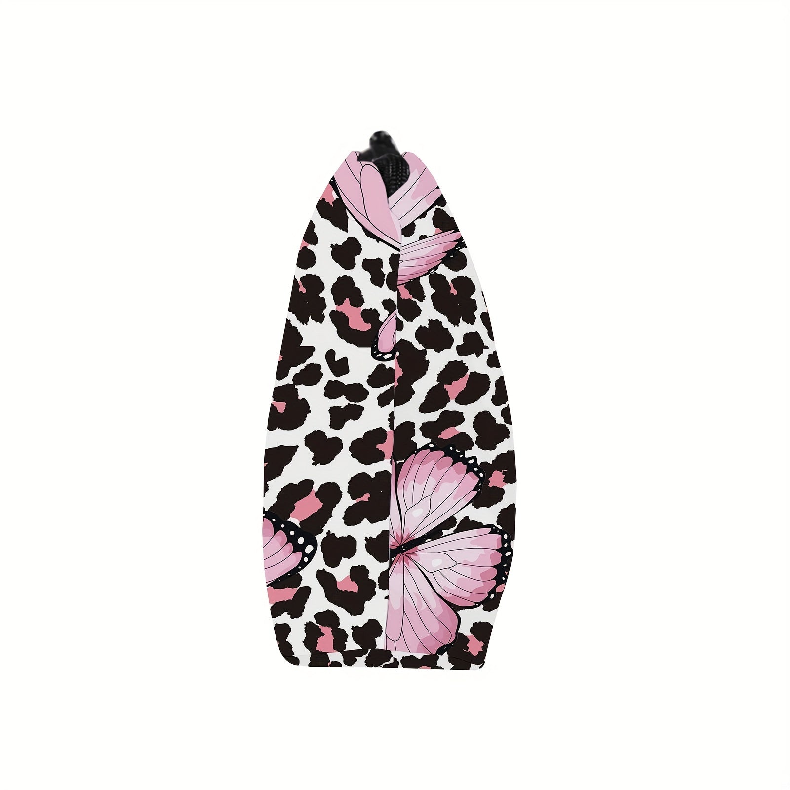 Leopard & Butterfly Makeup Bag Zipper Roomy Toiletry Travel Organizer Gift