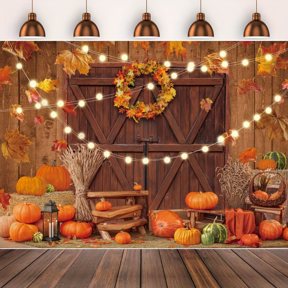 Thanksgiving Pumpkin Backdrop Cloth for Venue Decoration