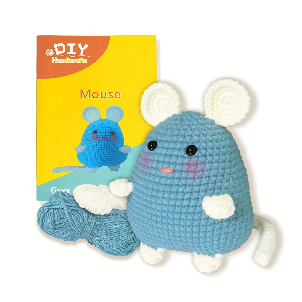 Beginner Crochet Kit Mouse w/ Video Tutorials DIY Kit