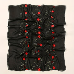 Flower Print Scarf Breathable Sunproof Shawl Bandana