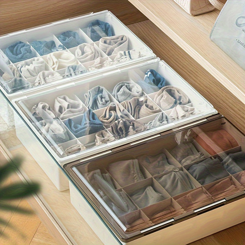 Grid Plastic Underwear Storage Box Wall Mounted Organizer
