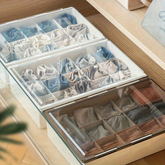 Grid Plastic Underwear Storage Box Wall Mounted Organizer
