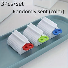 3pcs Rolling Tube Toothpaste Squeezer & Holder