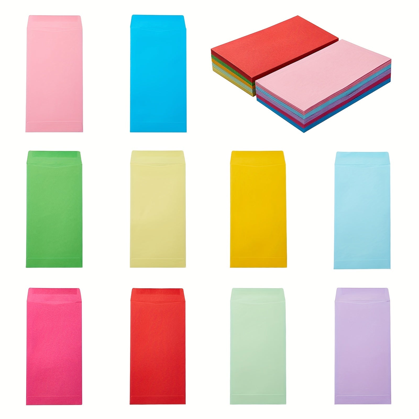 100 Pack Colored Cash Envelopes Money Saving Budgeting