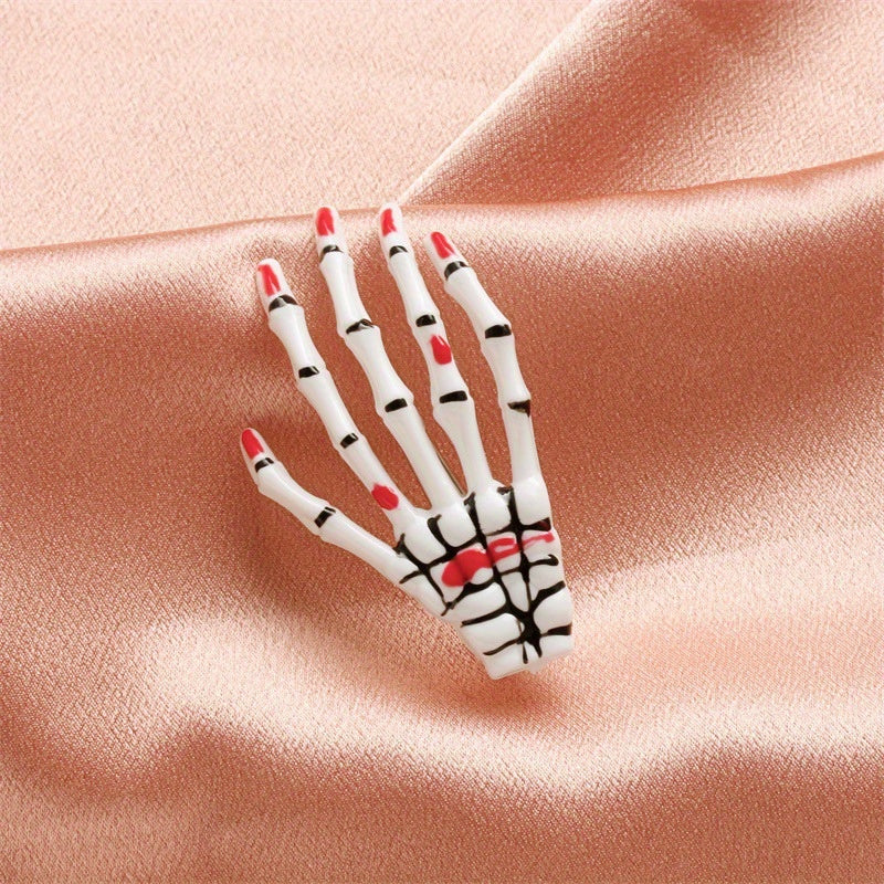 Y2K Skeleton Hand Bone Hair Clip Halloween Hair Slides for Women Girls