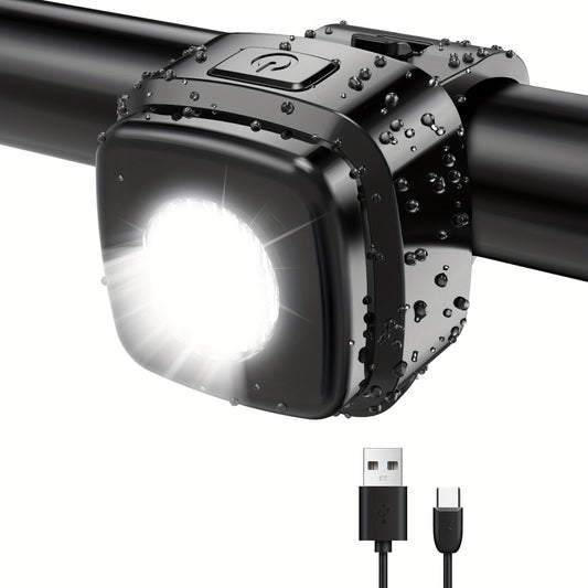 USB Rechargeable LED Bicycle Light Front Headlight for Safe Cycling