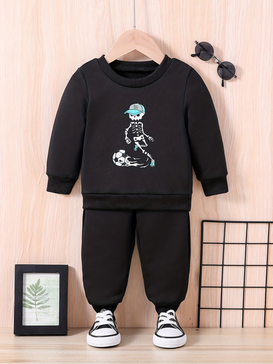 Baby & Football Player Print Outfit Set