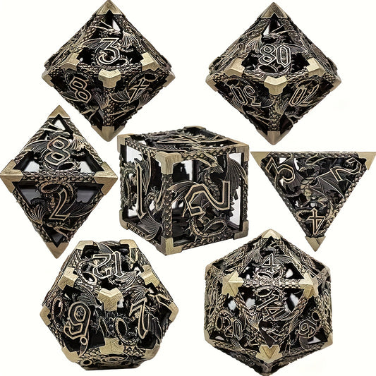 7pcs Dragon Metal Dices Set RPG Board Games
