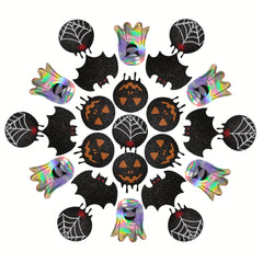 4 Pairs Halloween Pumpkin & Bat Breast Stickers Anti-convex Nipple Pasties